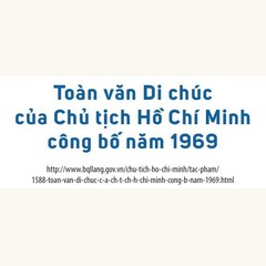 Bìa Di chúc của Chủ tịch Hồ Chí Minh
