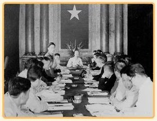 Chủ trì phiên họp Hội đồng Chính phủ tại Phủ Chủ tịch, ngày 02/4/1960
